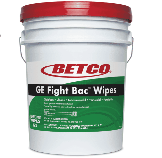 BETCO BIG BUCKET GE Fight Bac Wipes - EPA (List N) Registered